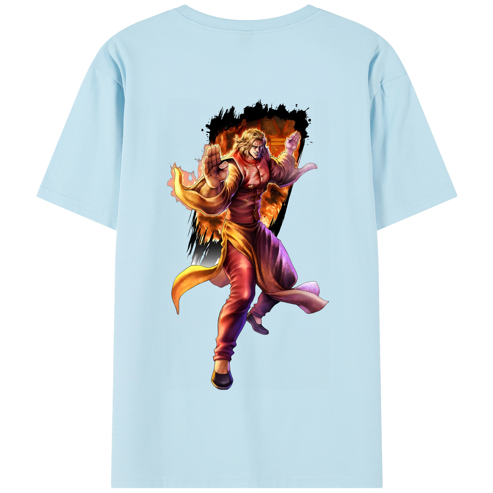 （画像用） 北斗の拳 Fist of the North Star 綿100％半袖Tシャツ（背面プリント）